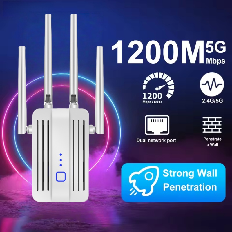 Home Security Bundle - 1200Mbps WiFi リピーター エクステンダー 2.4G/5GHz デュアルバンド