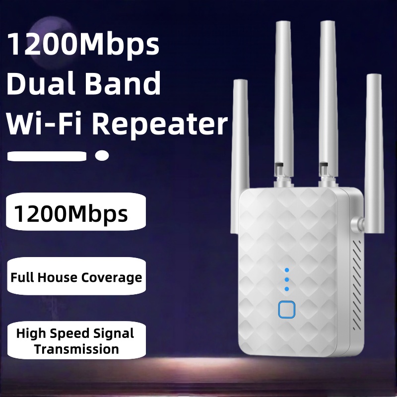 Home Security Wireless - 1200Mbps デュアルバンド WiFi リピーター 2.4G/5GHz ワイヤレス