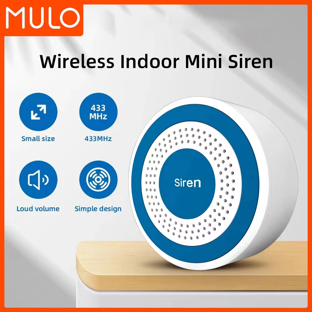 Home Security Equipment - マルチミニワイヤレスアラーム,サウンドとライト,インドアのストロボ,高デシベル,ホームセキュリティシステム,433mhz