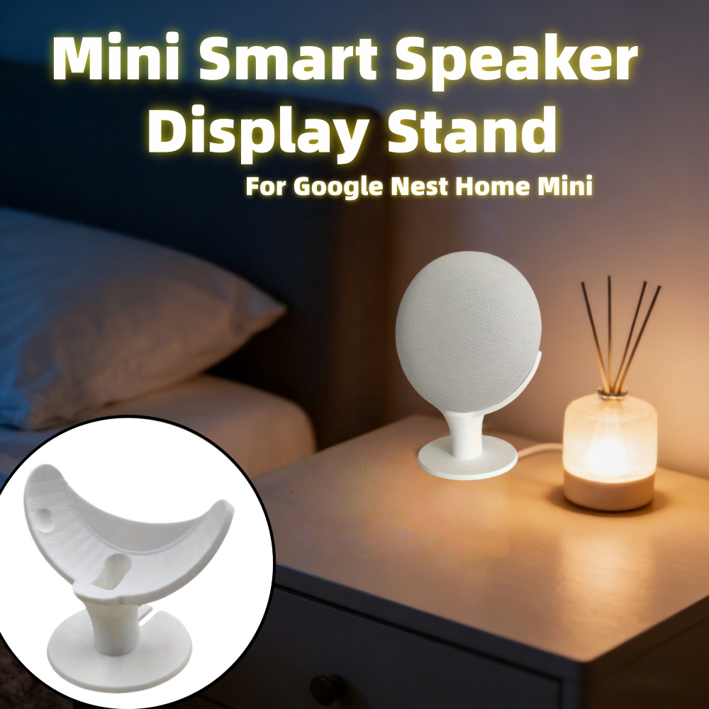 Google Speaker Nest Audio - ミニスマートスピーカーディスプレイスタンドホームデスクトップベース収納装飾棚 Google Nest ホームミニスタンド保護カバー