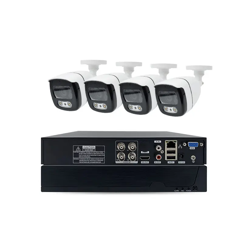Home Security Cameras - 5MP屋外ドーム型AHD DVR 4チャンネルIPホームアナログCCTVカメラセットキット監視システムセキュリティカメラシステム