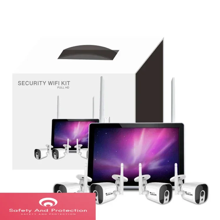 Home Security Nvr - TUYAスマートWi-Fi 4CH NVRキット 12インチLCD HD 1080P