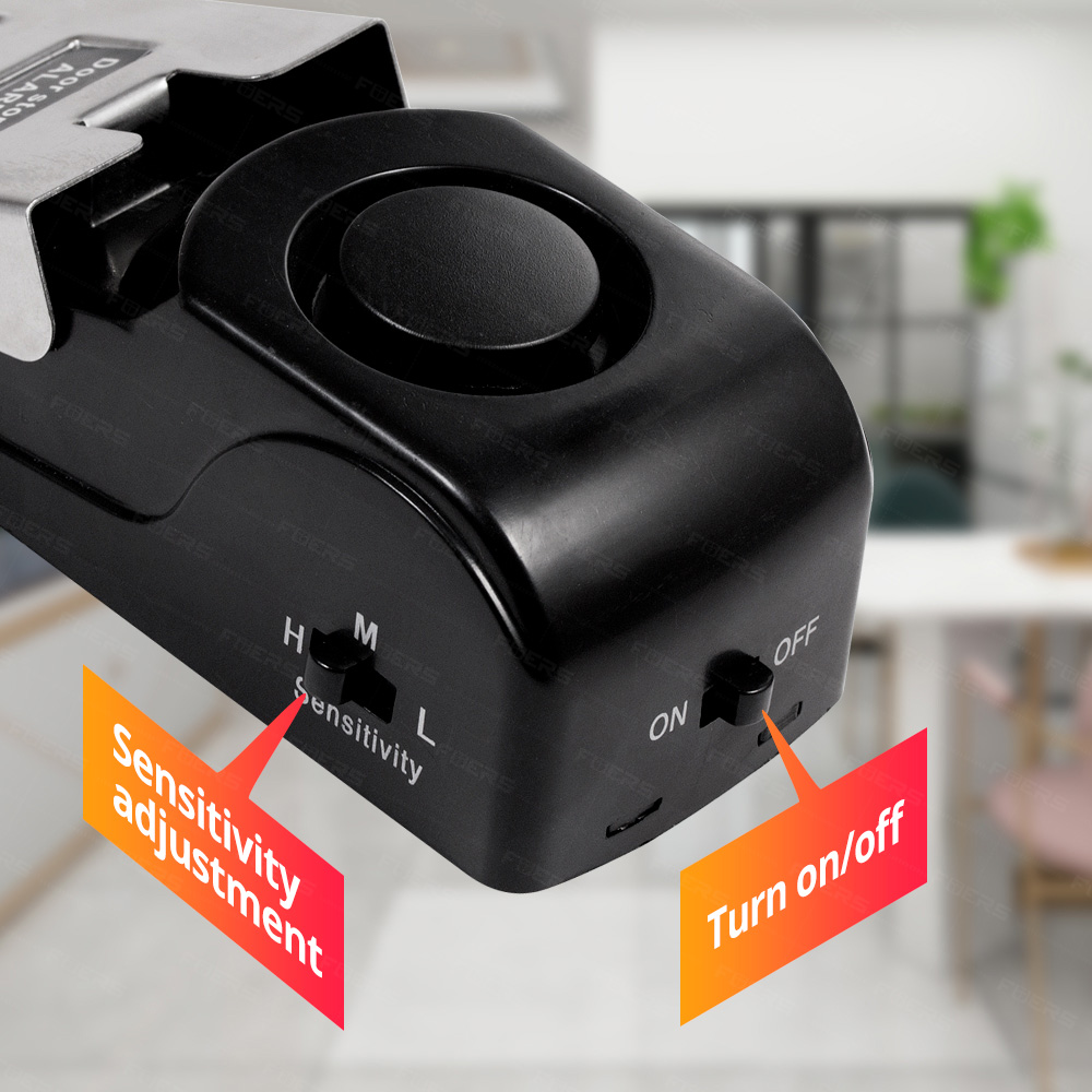 Home Security Equipment - FUERS ドアストップアラームシステム 120dB 大音量 ワイヤレス ホームセキュリティ