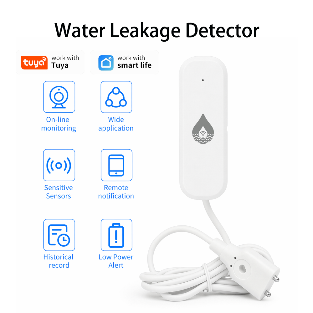 Home Security Monitor - YFK WiFi/Zigbee 水漏れ警報センサー Tuya スマートデバイス 水位監視