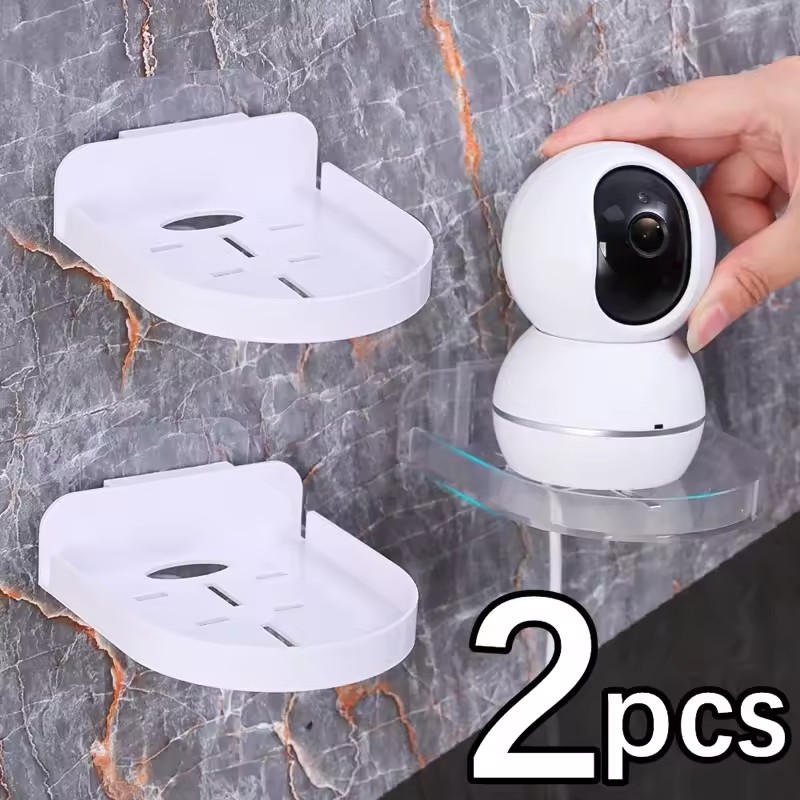 Home Security Bundle - 1/2 個ミニパンチフリーセキュリティ監視カメラスタンドホーム自己粘着ドリル不要フィクサー痕跡のない壁掛けブラケット新しい