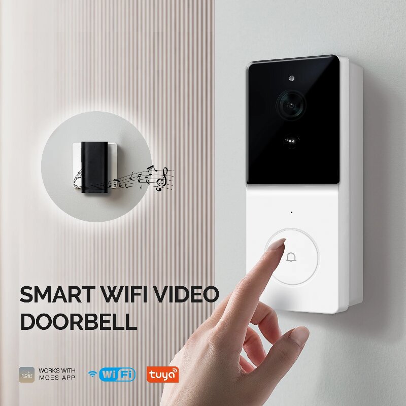 Home Security Product - TuyaスマートWiFiビデオドアベルカメラ、双方向音声インターコム、ナイトビジョン、ワイヤレスドア製品、ホームセキュリティ