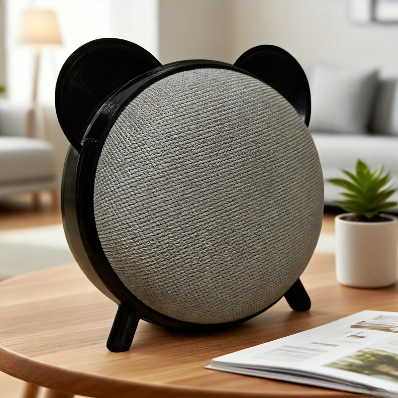Google Speaker Nest Audio - Google Nest/Home Mini ディスプレイスタンドミニスマートスピーカー収納カバーブラックかわいいパンダ形状保護シェル