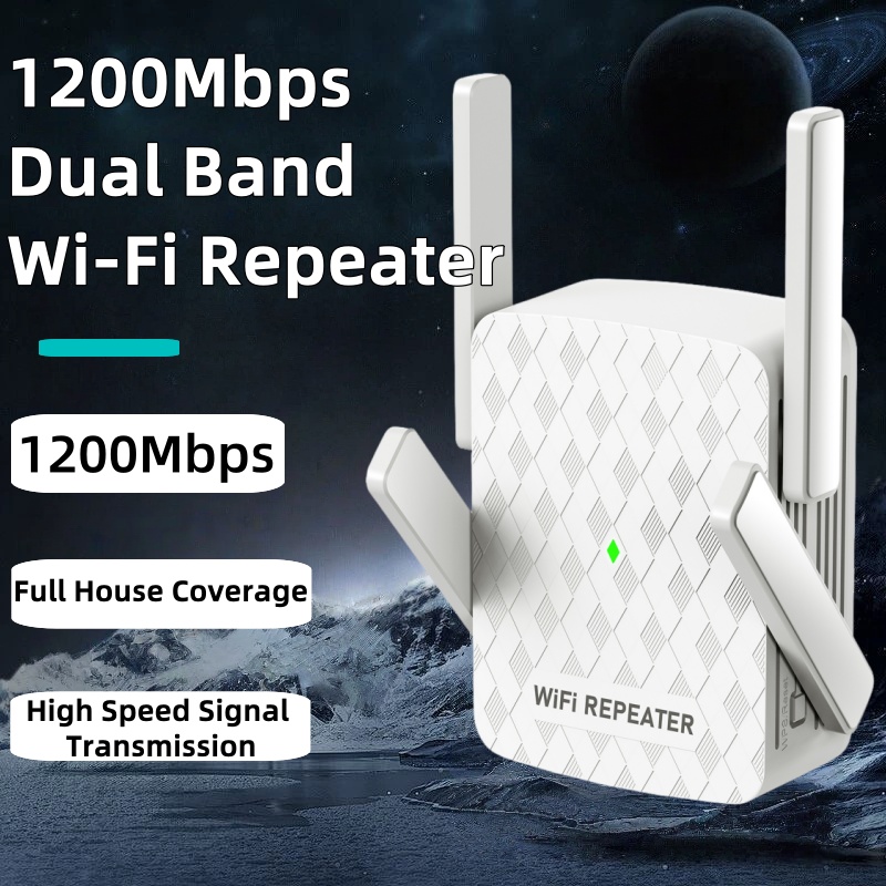 Home Security Wireless - 1200Mbps ワイヤレス Wifi エクステンダー Wifi リピーター/ルーターデュアルバンド