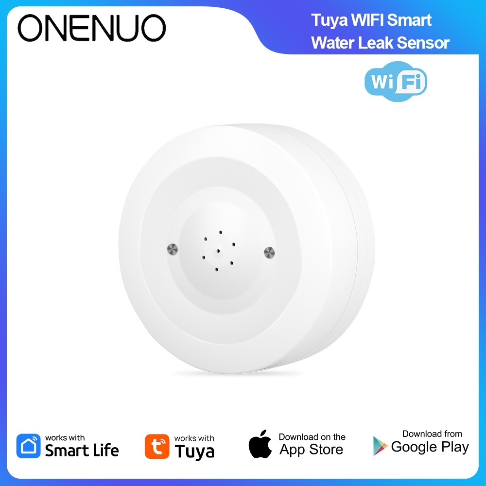 Home Security Monitor - ONENUO WiFi Tuya 水漏れセンサー 水漏れ検知器 IP55