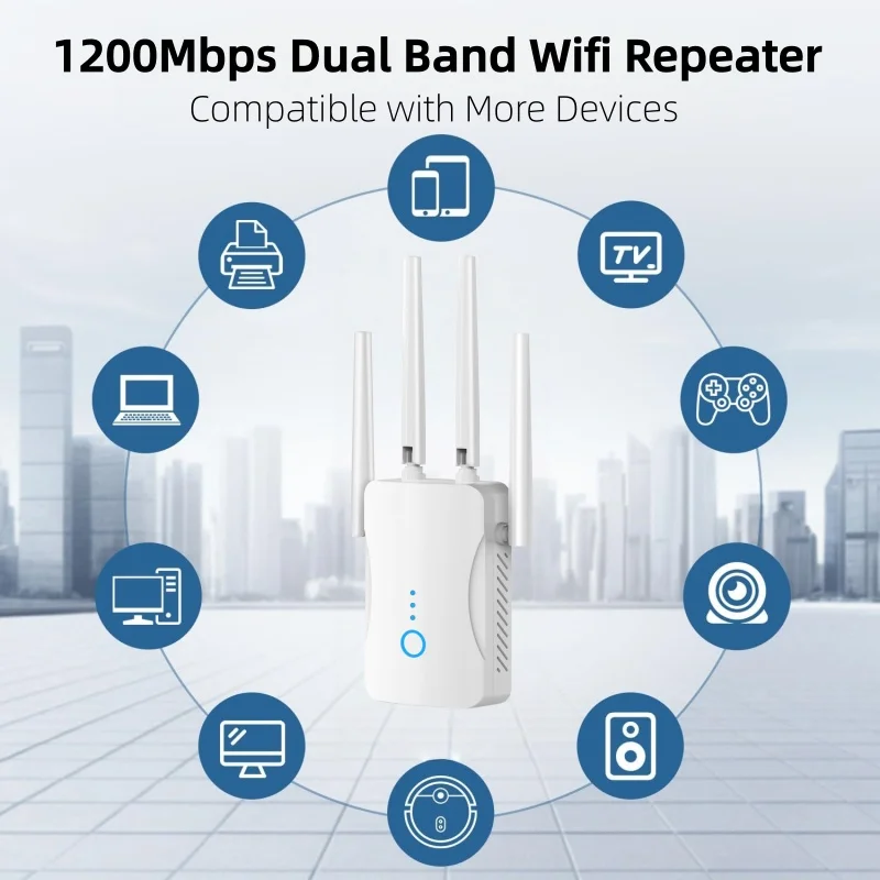 Home Security Bundle - 1200Mbps デュアルバンド WiFi リピーター ワイヤレス 2.4G