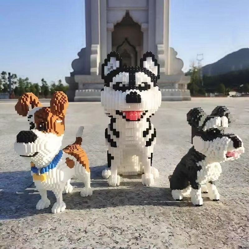 Home Security Game - 8000個入りペット犬用組み立てブロック、ホリデーギフト、誕生日プレゼント、パーティーゲーム、オフィス、家庭用家具、DIY手作り組み立て、クリエイティブ