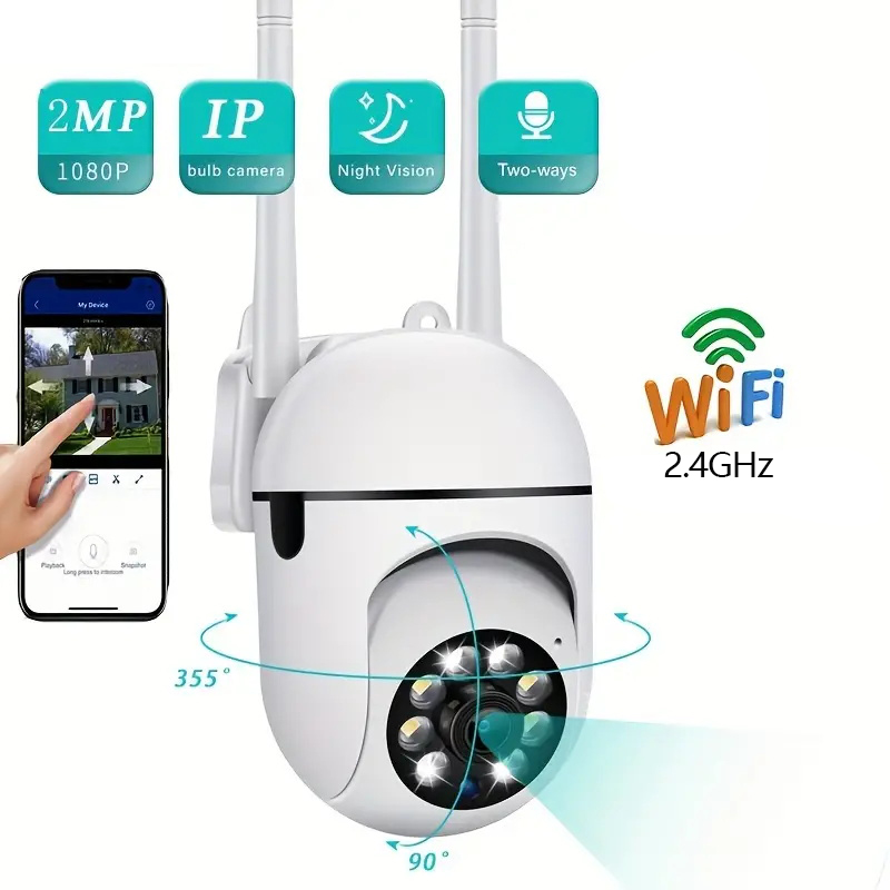 Home Security Premium Eset - ワイヤレスホームセキュリティ監視カメラ,人間追跡,カラーナイト,wifi,ptz,3mp,2.4g