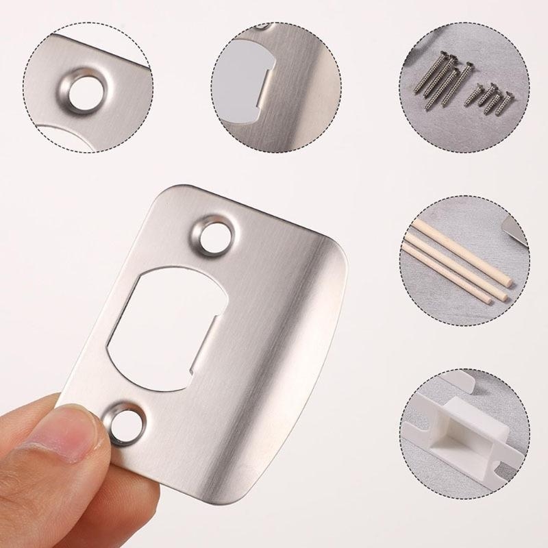 Home Security Locks - ドアストライクプレートセットエレガントなドアロックラッチ補強セット簡単な取り付け