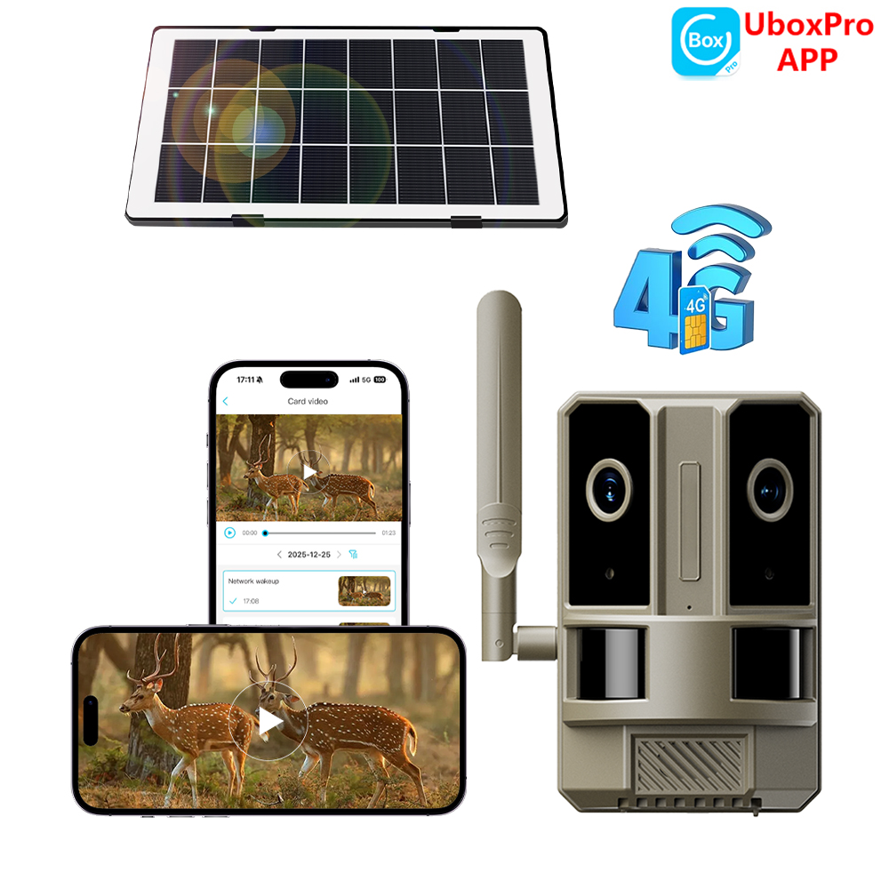 Home Security Game - 米国4G LTEセルラーデュアルレンズデュアルPIR 4MPナイトビジョンバッテリーソーラーハンティングトレイル野生動物ゲームホームセキュリティカメラ屋外用