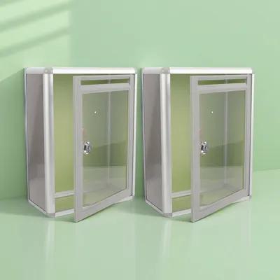 Home Security Locks - 2 個透明メールボックス金属壁掛けメールボックスロックセキュリティ提案投票箱ホームオフィス壁メールボックス用