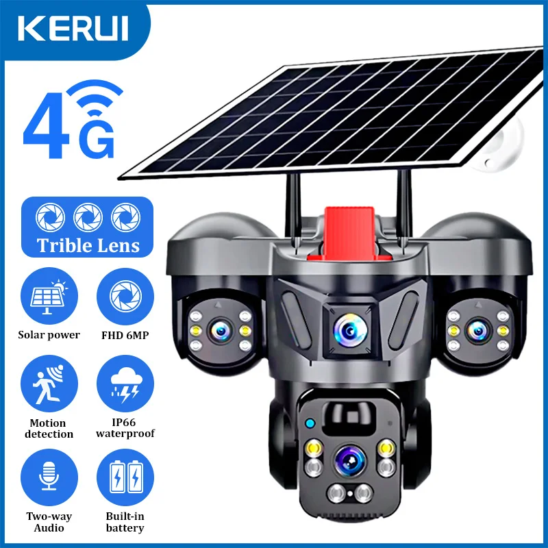 Home Security Product - KERUI 屋外PTZ 6MP 4G SIM WIFI
