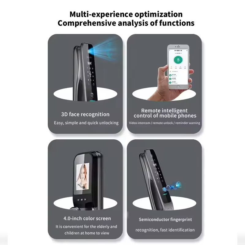 HX5スマートドアロック 3D顔認証 WiFiデジタル電子錠 - Home Security Cameras のレビューと価格