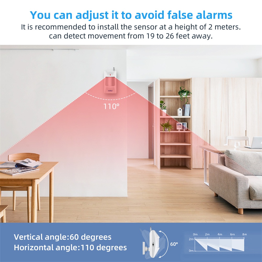 Kerui-ワイヤレスPirモーションセンサー,盗難防止アラ - Home Security Equipment のレビューと価格