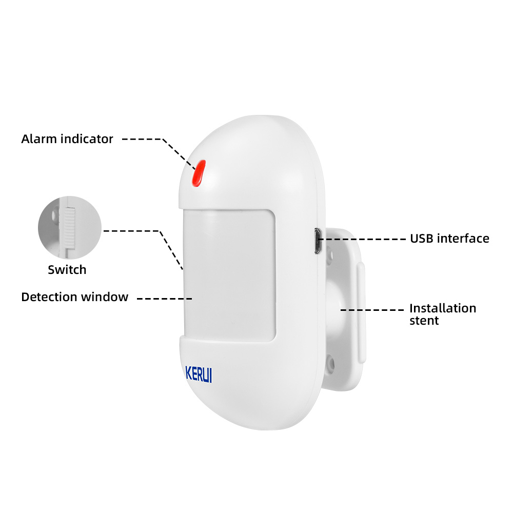 KERUI ワイヤレス PIR モーションセンサー赤外線検出 - Home Security Equipment のレビューと価格