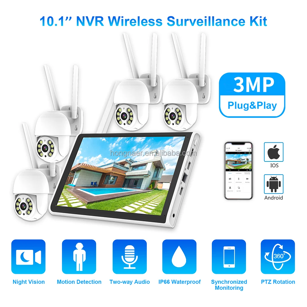 2026年 ホンナール 3MP 4チャンネル WiFi ホー - Home Security Cameras のレビューと価格