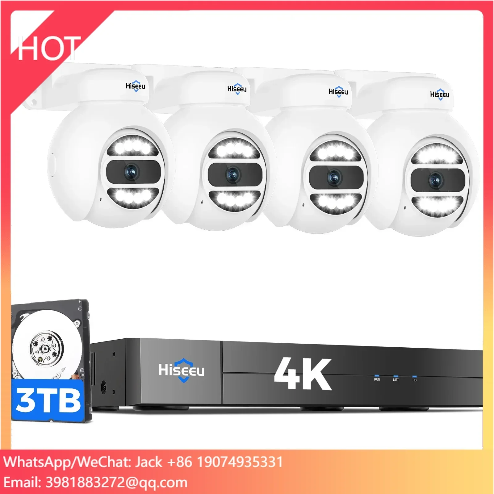 Hiseeu自動追跡5MP PoE NVR 16チャンネルキ - Home Security Nvr のレビューと価格