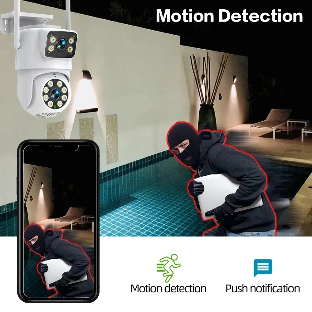 10チャンネルCCTVセキュリティ4KデュアルレンズPTZカ - Home Security Monitor のレビューと価格