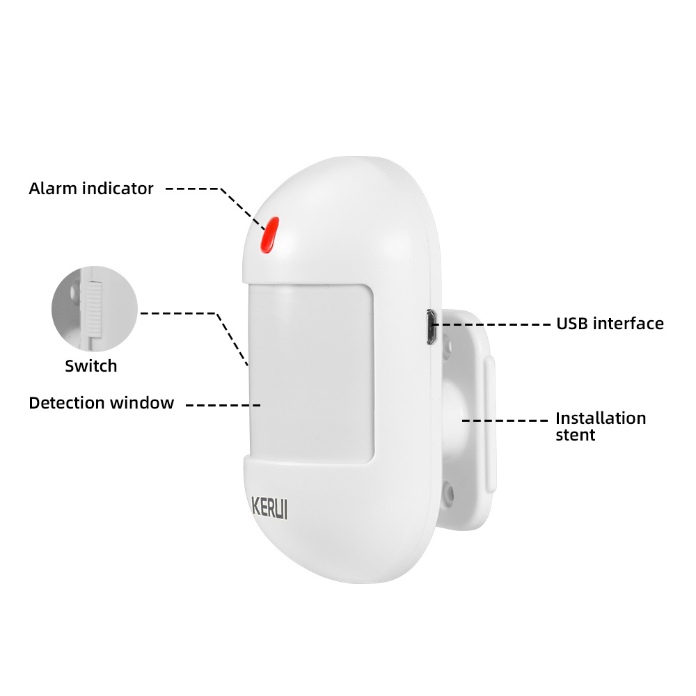 Kerui-ワイヤレス赤外線モーションセンサー,バッテリー付 - Home Security Equipment のレビューと価格
