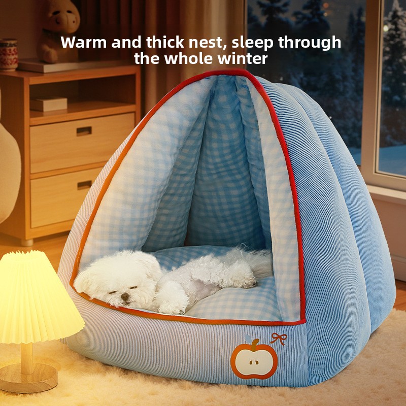 犬小屋冬用暖かい犬用ベッド半密閉型セキュリティネストパッド多 - Home Security Product のレビューと価格