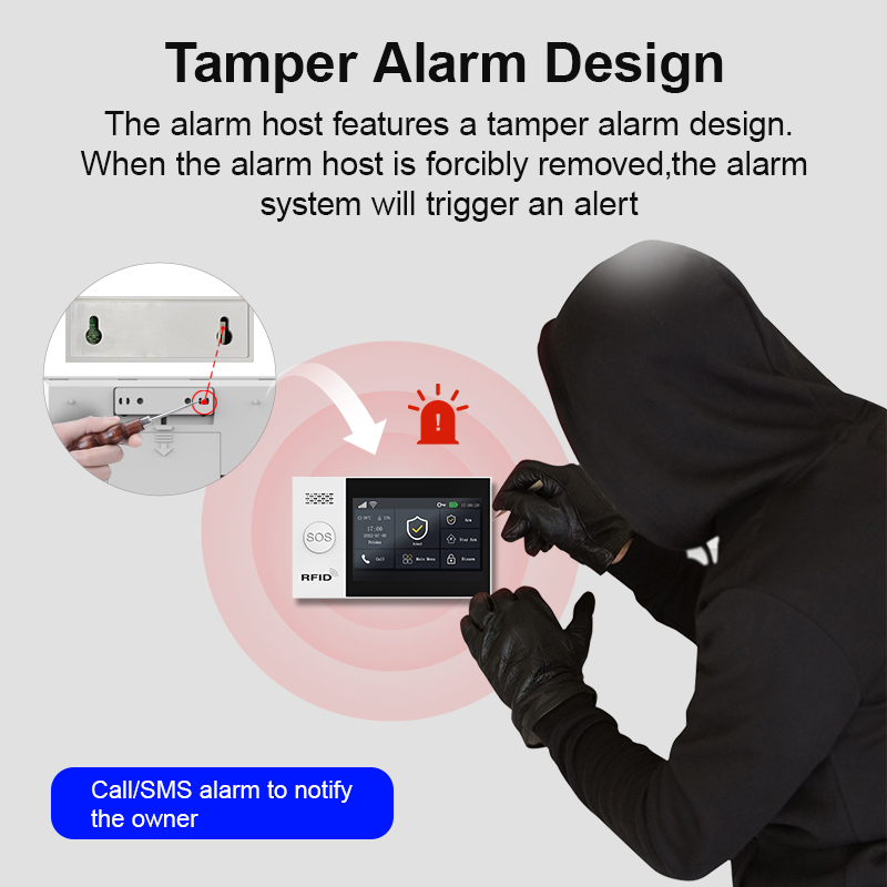 PGST 2G GSM WiFi 警報システムキット ワイヤ - Home Security Equipment のレビューと価格