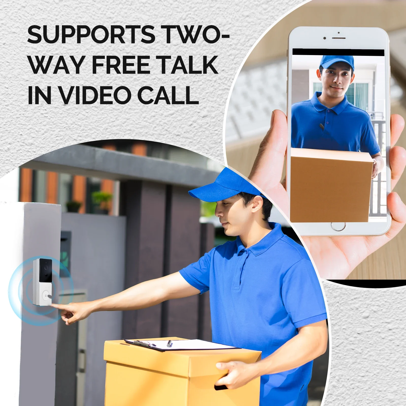 TuyaスマートWiFiビデオドアベルカメラ、双方向音声イン - Home Security Product のレビューと価格