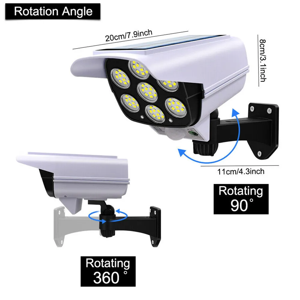 屋外ソーラーライトモーションセンサーセキュリティダミーカメラ - Home Security Cameras のレビューと価格