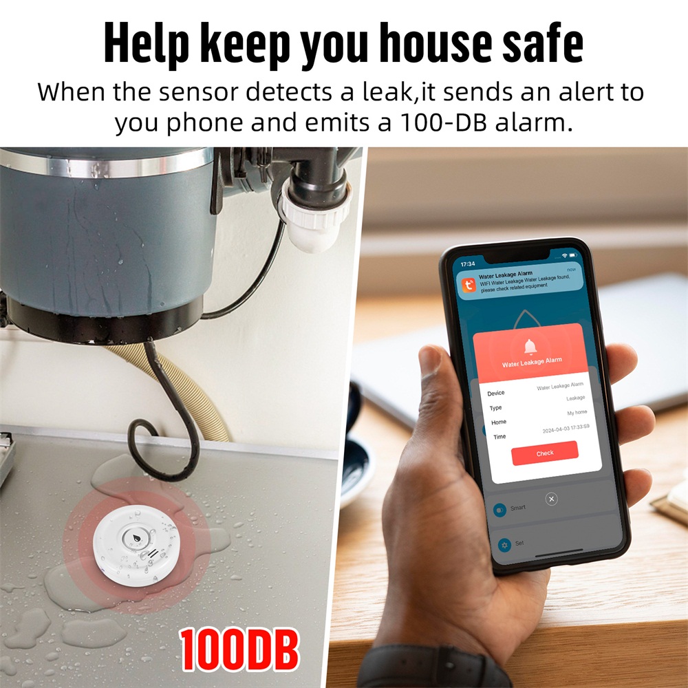 スマート漏水検知器,水位センサー,家庭用警報システム,Tuy - Home Security Equipment のレビューと価格