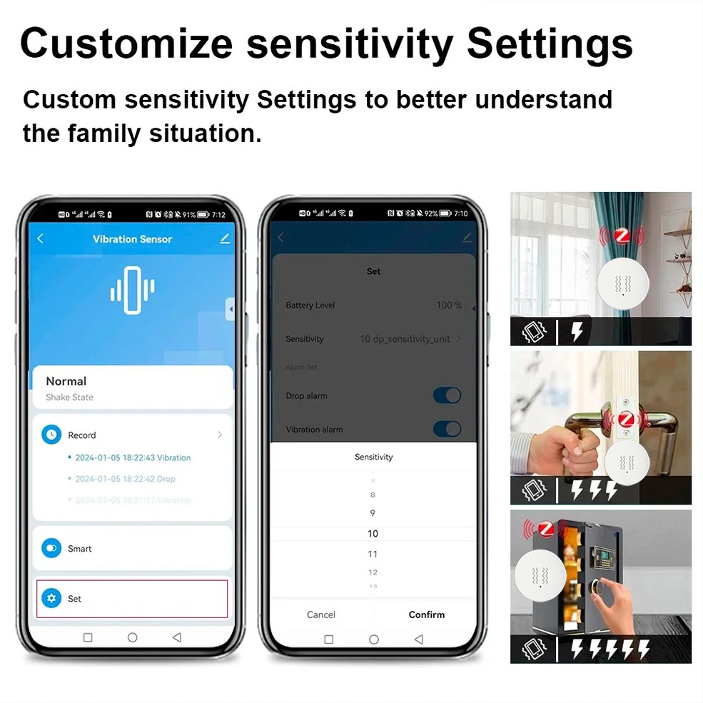 Tuya ZigBee スマート振動＆傾斜センサー ホームセ - Home Security Monitor のレビューと価格