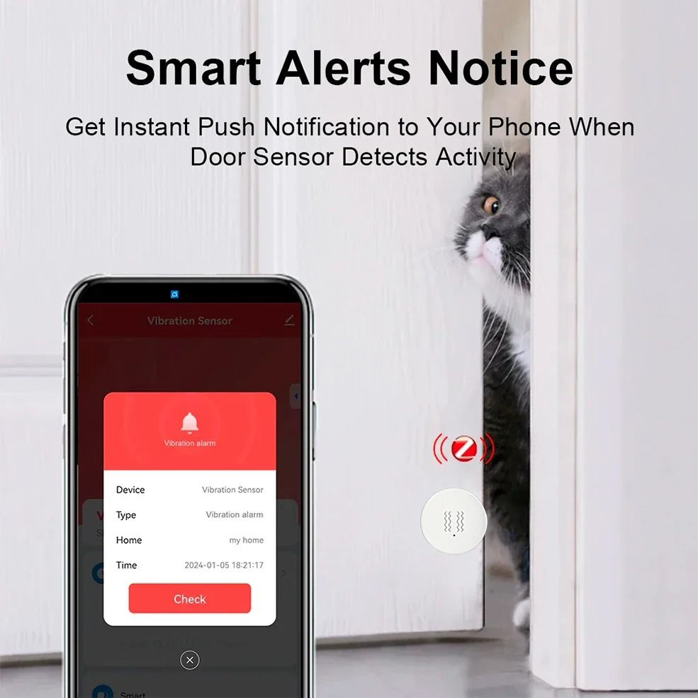 Tuya ZigBee スマート振動＆傾斜センサー ホームセ - Home Security Monitor のレビューと価格