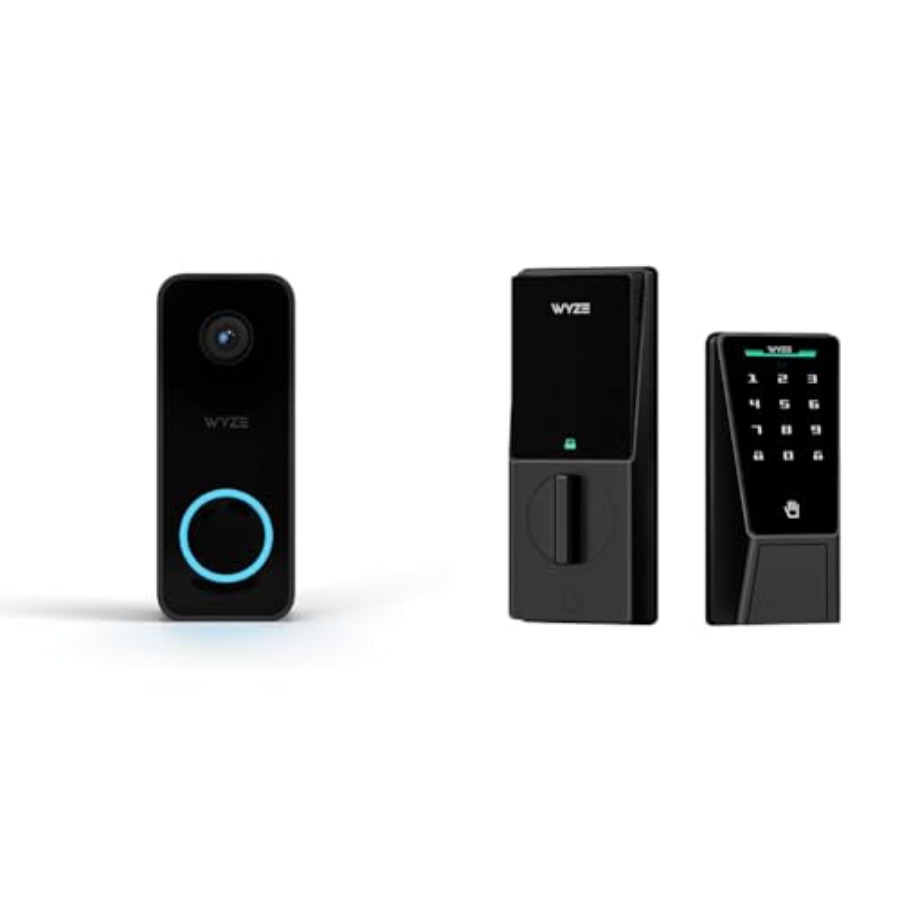 スマートドアベルカメラと掌紋認証ロックのホームセキュリティ用 - Home Security Bundle のレビューと価格