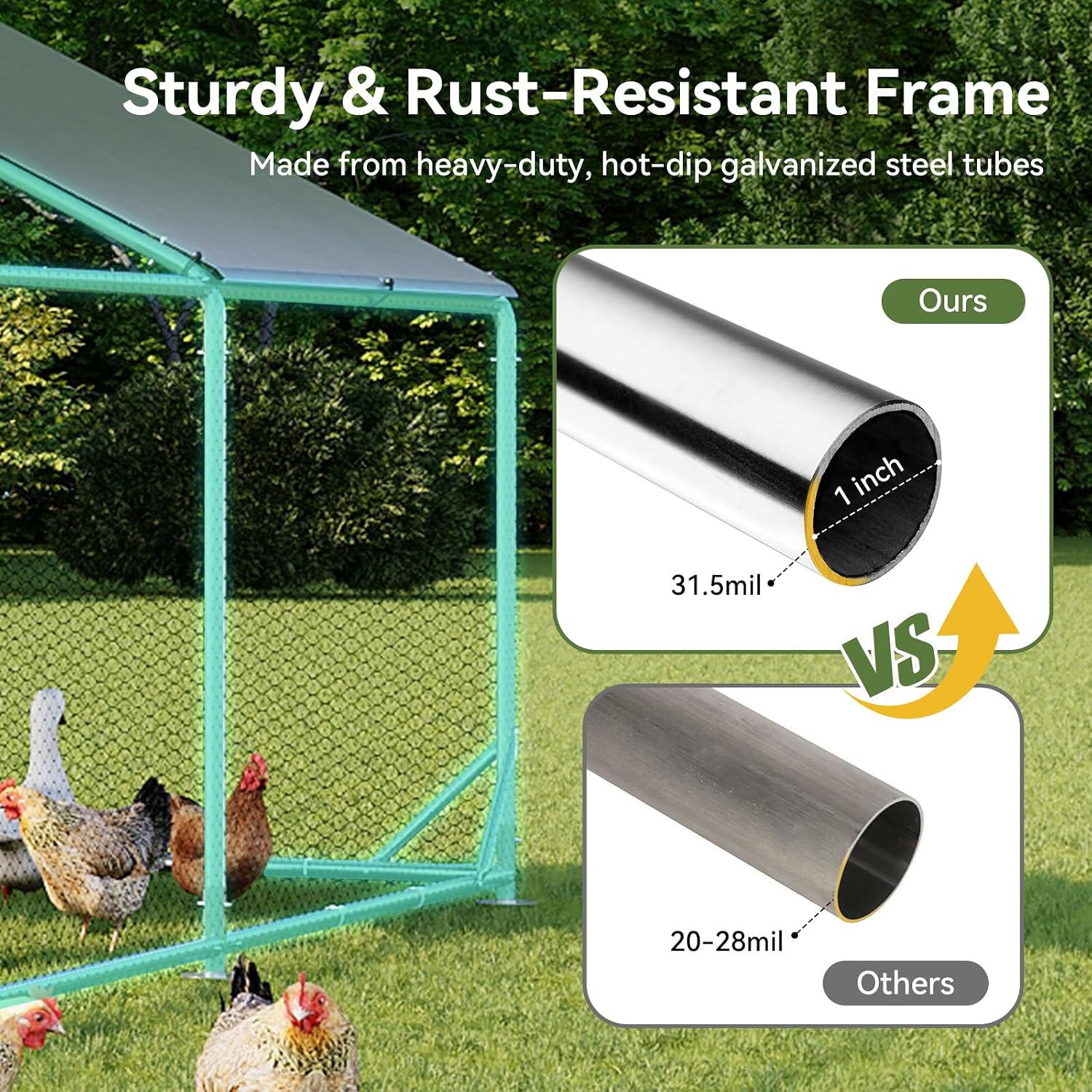 ノルディヴァル大型金属製鶏小屋 19x10フィート 屋外用  - Home Security Product のレビューと価格
