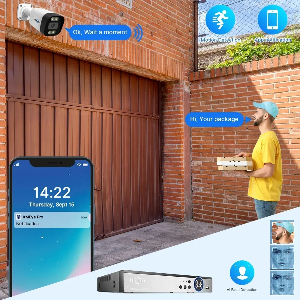 Hiseeu 4K 8チャンネル 8MP屋外カラー暗視監視C - Home Security Nvr のレビューと価格
