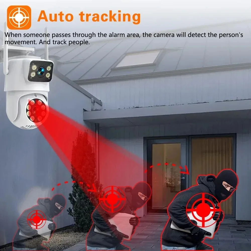 8MP 4Kデュアルレンズ人間検知PTZカメラ 10CH 5 - Home Security Nvr のレビューと価格