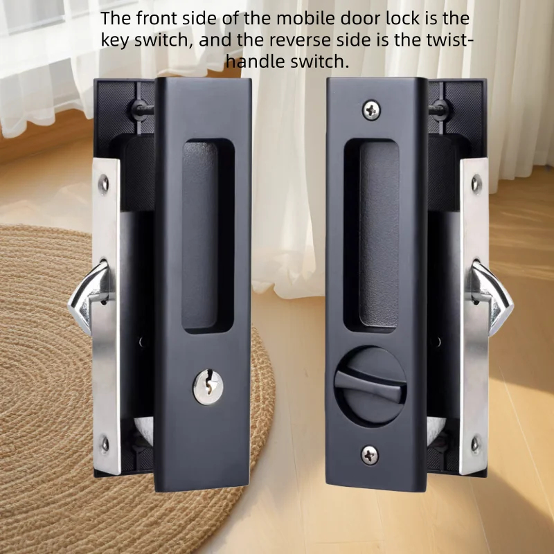 頑丈な黒色のスライド式ドアフックロック（鍵付き）、強化された - Home Security Locks のレビューと価格