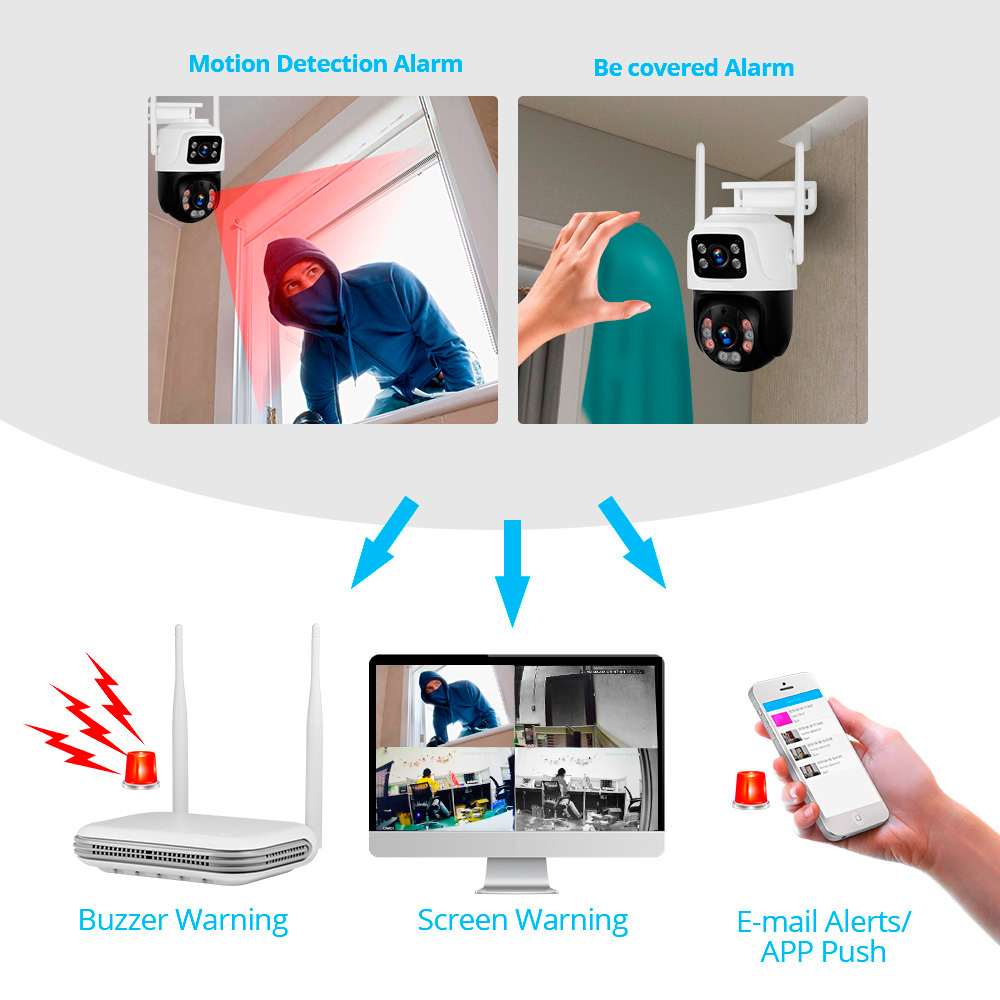 Kerui-屋外セキュリティカメラ,2.5インチHD 4mp - Home Security Monitor のレビューと価格