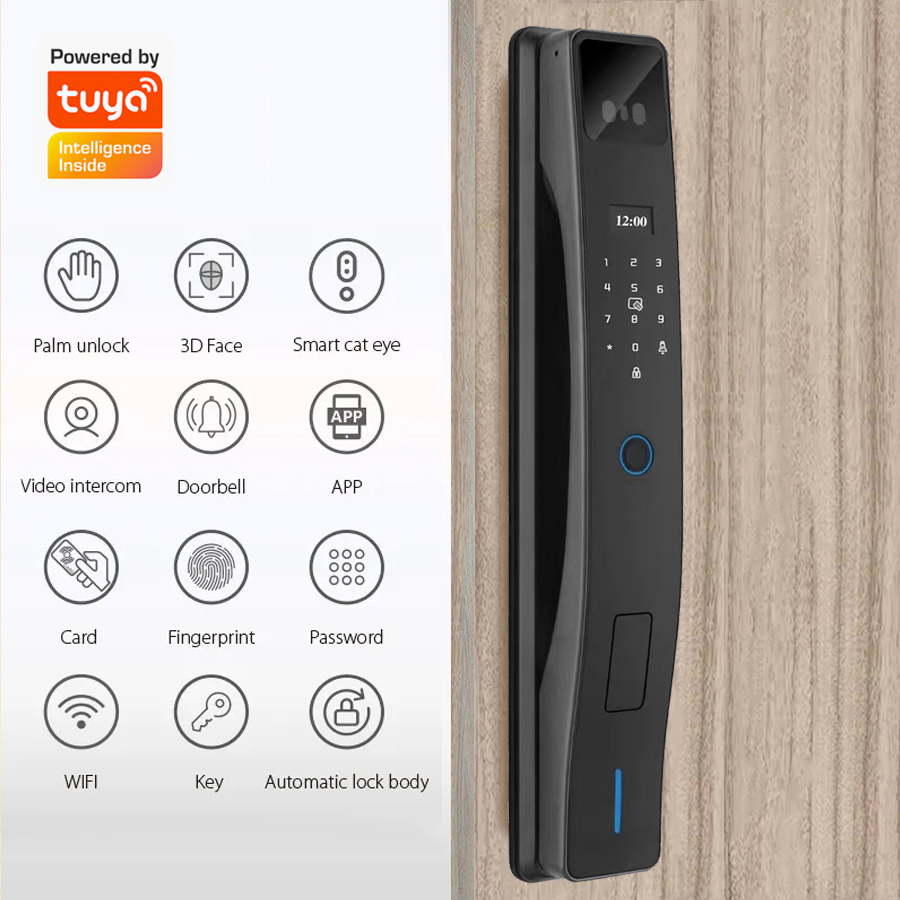 スマート電子ドアロックパスワード自動生体認証指紋ロックホーム - Home Security Cameras のレビューと価格