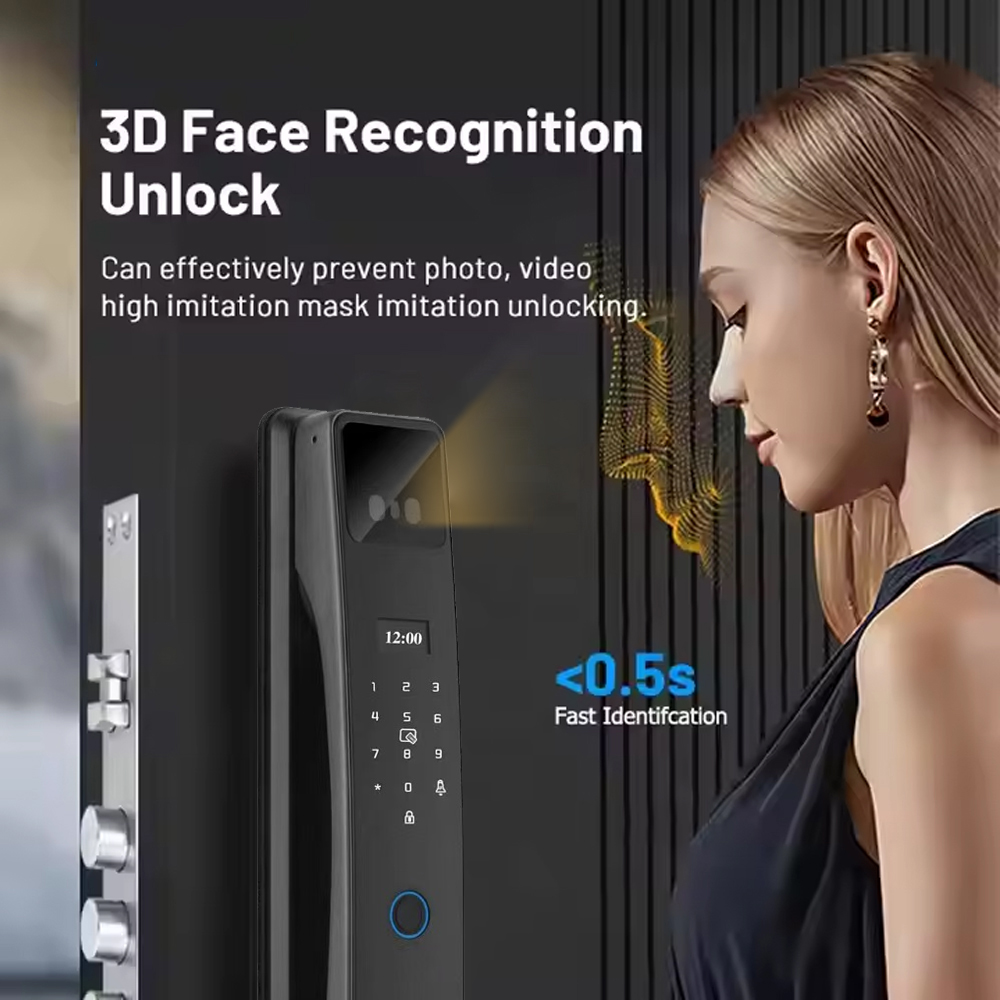 スマート電子ドアロックパスワード自動生体認証指紋ロックホーム - Home Security Cameras のレビューと価格