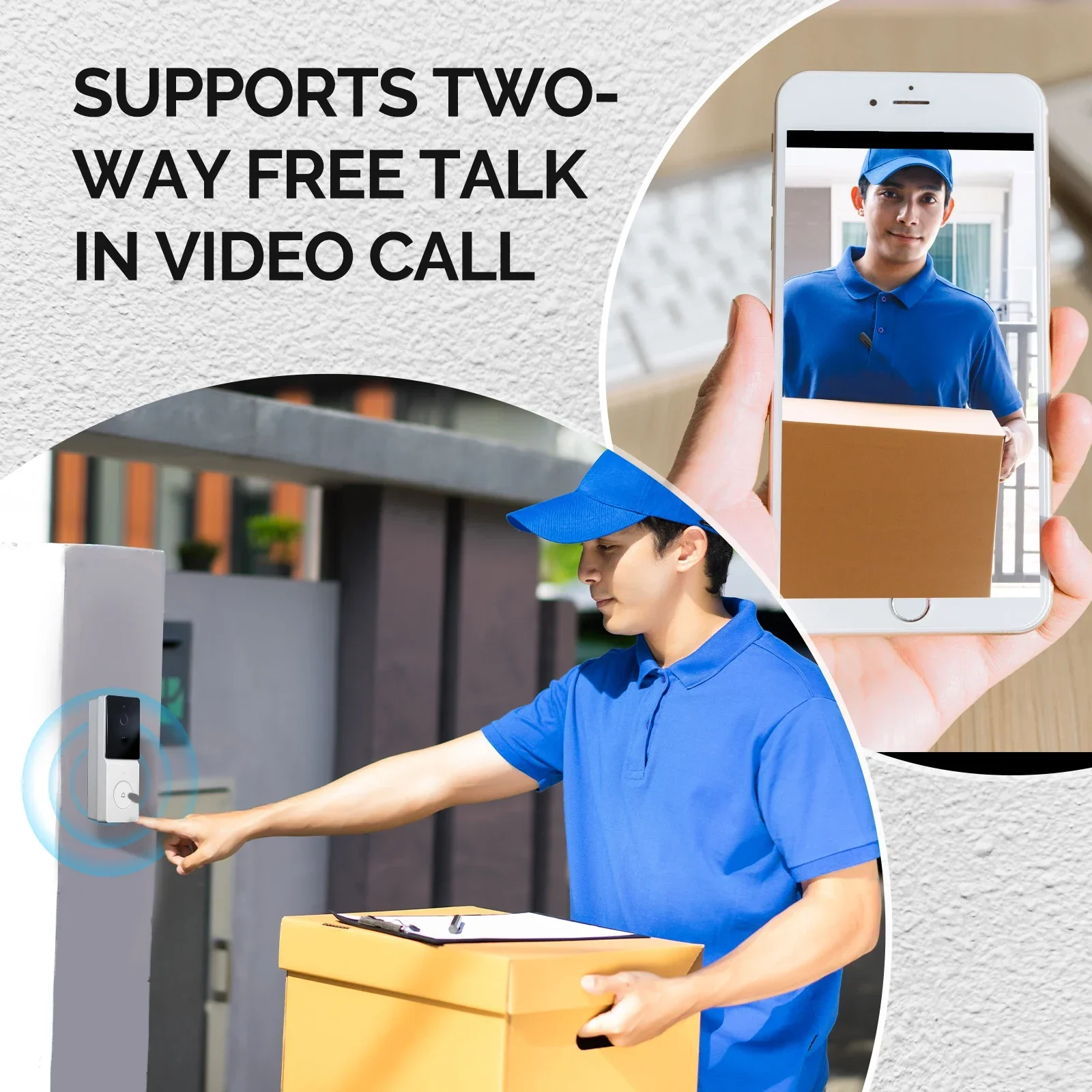 2方向オーディオ,ナイトビジョン,ワイヤレスドア製品を備えた - Home Security Product のレビューと価格